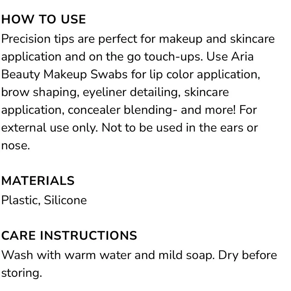 Aria Beauty Reusable Makeup Swabs with Case